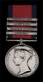Military General Service 1793-1814, 4 clasps, Busaco, Ciudad Rodrigo, Badajoz, Salamanca (Thomas Corrigan, 5th Foot)...