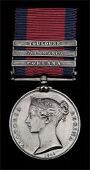 Military General Service 1793-1814, 3 clasps, Corunna, Salamanca, Toulouse (James Robertson, 42nd Foot) slight edge...