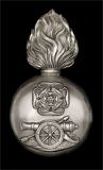Yorkshire Artillery Volunteers, a fine and rare other ranks busby plume holder the white metal die-stamped grenade...