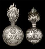 Lancashire Artillery Volunteers, a fine and rare officer’s silver plated grenade plume holder, the ball with...