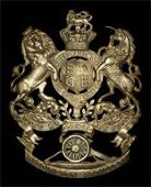 Militia Artillery Haddington, a very rare officers’ copper gilt helmet plate c1882-90?, the QVC Royal Arms, cannon...