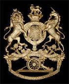 Fifeshire Militia Artillery, a fine and rare officer’s helmet plate c1889-1900, QVC Royal Arms with cannon and...