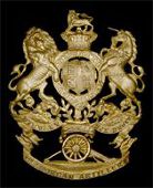 Royal Glamorgan Artillery Militia, an extremely fine and rare officer’s helmet plate c1889-1900, QVC Royal Arms,...