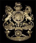 Londonderry Artillery Militia, a very rare officer’s copper gilt helmet plate c1889-1900, QVC Royal Arms with...