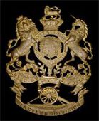 Eastern Division Militia Artillery, a fine and rare officer’s copper gilt helmet plate 1882-89, QVC Royal Arms,...