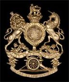 South Irish Division Militia Artillery, a fine and very rare officer’s copper gilt helmet plate 1882-89, QVC Royal...
