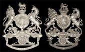1st East York Artillery Volunteers, a fine and rare officer’s plated QVC helmet plate 1878-1901, Royal Arms, plate...