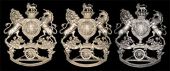 1st Sussex Artillery Volunteers, a scarce other ranks white metal QVC helmet plate 1878-1901, Royal Arms, plate with...