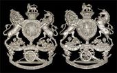 10th Kent Artillery Volunteers, a very scarce other ranks white metal QVC helmet plate 1878-80 only, Royal Arms with...