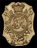Ramsgate Harbour Loyal Volunteer Artillery, a most rare officer’s die-stamped gilt brass shako plate c1798-1812,...