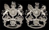1st Cheshire & Carnarvon Artillery Volunteers, a very scarce other ranks QVC white metal helmet plate 1880-1901,...