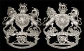1st Dorsetshire Artillery Volunteers, a fine and rare other ranks white metal QVC helmet plate 1886-1901, Royal Arms...