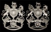 19th (Manchester) Lancashire Artillery Volunteers, a fine and very rare other ranks white metal QVC helmet plate...