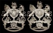 4th Lancashire Artillery Volunteers, a fine and rare officer’s silver plated QVC helmet plate (double wheel)...