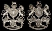 23rd Lancashire Artillery Volunteers, a very rare other ranks white metal QVC helmet plate 1878-80 only, Royal Arms...