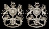 2nd Northumberland (The Percy) Artillery Volunteers, a very rare other ranks white metal QVC helmet plate 1878-1901,...