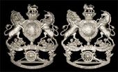 1st Ayrshire & Galloway Artillery Volunteers, a very scarce other ranks white metal QVC helmet plate 1880-1901,...