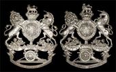 1st Forfarshire Artillery Volunteers, a fine and rare officer’s silver plated QVC helmet plate 1878-1901, Royal...