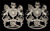 1st Argyll & Bute Artillery Volunteers, a fine and rare other ranks QVC white metal helmet plate 1880-1901, Royal...