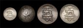 Buttons, Volunteer Artillery, Berwick-on-Tweed AV, a large plated officer’s and a similar white metal other ranks...