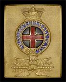 Royal Regiment of Artillery, a superb officer’s shoulder belt plate c1822-34, rectangular gilt back plate with...