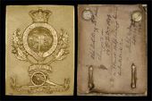 Royal Regiment of Artillery, a fine and rare officer’s shoulder belt plate 1837-49, the rectangular gilt back...