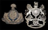 Cinque Ports Artillery Volunteers, a most fine and rare officer’s forage cap badge c1860, in silver bullion thread...