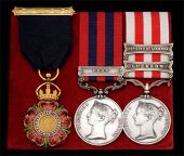A C.I.E. group of three awarded to Deputy Surgeon-General S. B. Partridge, Indian Medical Service, who attended the...
