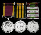 Three: Brigade Surgeon. E. L. Low, Army Medical Department

China 1857-60, no clasp (Asst. Surgn., H.M.S....