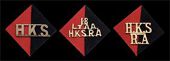 Hong Kong & Singapore Brigade, 18th LAA Bty HKS RA and Hong Kong & Singapore RA Second Pattern,  brass H.K.S., 18/Lt...