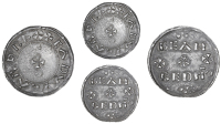 Edward the Elder (899-924), Penny, Two Line type [HT 1], Beahred, beahred m¯o divided by three crosses, trefoil of...