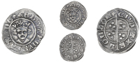 Edward III (1327-1377), Second coinage, Halfpenny, London, type 5, small face with hollowed eye-sockets, star after...