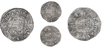 Edward VI (1547-1553), Third period, Base issue, 3 oz. fine, Penny, London, mm. escallop on obv. only, 0.65g/3h (N...