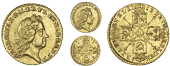 George I (1714-1727), Quarter-Guinea, 1718 (MCE 277; S 3638). Knock in obverse field and other scratches and scuffs,...