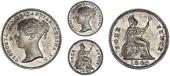Victoria (1837-1901), Britannia Groats (3), 1844, 1845, 1846 (ESC 1939-41; S 3913) [3]. Second very fine, others...