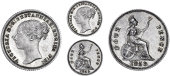 Victoria (1837-1901), Proof Britannia Groat, 1853, edge grained, 1.89g/12h (ESC 1950; S 3913). Spot in front of...