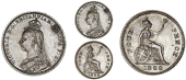 Victoria (1837-1901), Britannia Groats (3), 1854, 1855, 1888 (ESC 1952-3, 1956; S 3913, 3930) [3]. Second very fine,...