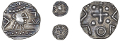 Early Anglo-Saxon Period, Continental series D, type 2c, Sceatta, similar, 1.23g/9h (M 165; N 168; S 839). Reverse a...