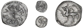 Kings of Northumbria and Archbishops of York, Eadberht (737-58), Sceatta, edtberehtvl· around cross, rev. stylized...