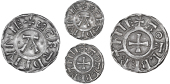 Viking Coinages: Danish East Anglia, St Edmund Memorial coinage, Penny, Adalbert, sc eadmvnie around A, rev....