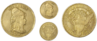 United States, Two-and-a-Half Dollars, 1796, no stars. Slight rim and surface marks and light blank filing on head,...