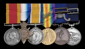 Six: Petty Officer 1st Class H. Sayce, Royal Navy

China 1900, no clasp (P.O.2, H.M.S. Wallaroo); 1914-15 Star...