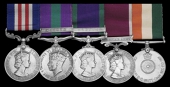 A rare Malaya operations M.M. group of five awarded to Lieutenant (Q.G.O.) Kubirsing Gurung, 1/6 Gurkha Rifles -...