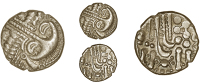 Early Uninscribed issues, Stater, British D [Cheriton type], degraded head of Apollo right, rev. tall horse left,...