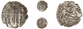 Early Uninscribed issues, Quarter-Stater, British Lx [Whaddon Chase type], wreath over cruciform pattern, rev. horse...