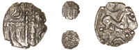 Early Uninscribed issues, Quarter-Stater, British Lx [Whaddon Chase type], wreath over cruciform pattern, rev. horse...