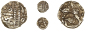 Early Uninscribed issues, Quarter-Stater, British Lx [Whaddon Chase type], similar, 1.28g/12h (BMC 365-6; cf. VA...