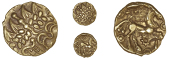 Early Uninscribed issues, Quarter-Stater, British Qc [Remic type], similar, 1.36g/9h (BMC 519-30; VA 226.1; S 48)....
