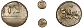 Atrebates and Regni, Tincomarus, Quarter-Stater, tin on tablet, rev. boar running left, 1.19g/8h (BMC 827-37; VA...
