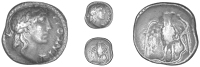 Atrebates and Regni, Tincomarus, Unit, laureate head right, tincom in front, v behind, rev. eagle and snake,...
